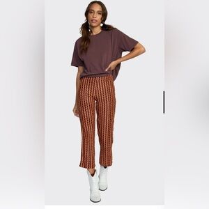 RVCA DRIP HIGH-WAISTED PANTS NWT